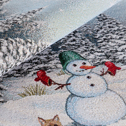 Božićni tapiserijski stolnjak 100x100 cm ukrašen božićnim motivom