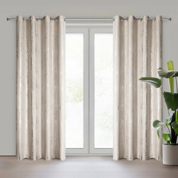 Zavjesa 140x250 od lagane mikrofibre ukrašena izlizanim printom Libi