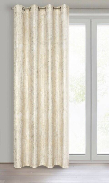 Baršunasta zavjesa sa zlatnim uzorkom, 140x250 cm - MALIA