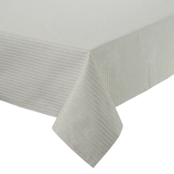 Krem božićni stolnjak od jacquard tkanine sa prugama protkanim svijetlozlatnim koncem 135X180 Flash 6