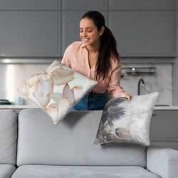 Baršunasta jastučnica 45x45 ukrašena botaničkim printom VELVET