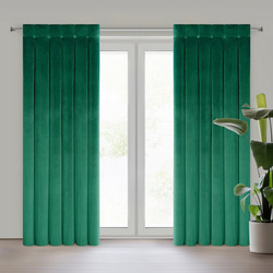 Baršunasta zavjesa ukrašena dubokim naborima i gumbima 85x250 cm (dimenzije zavjese dane nakon sklapanja) zavjesa s tregerima - ALITA