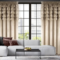 Zavjesa 140x270 na traci AURA s volanima