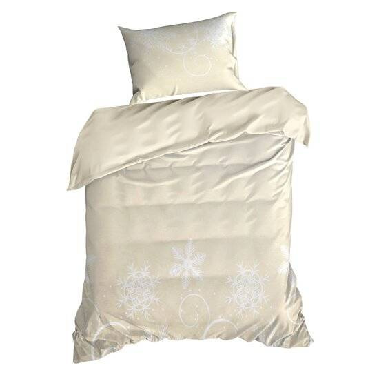 Božićna posteljina 140x200 snježne pahulje od visokokvalitetnog pamuka Santa 6