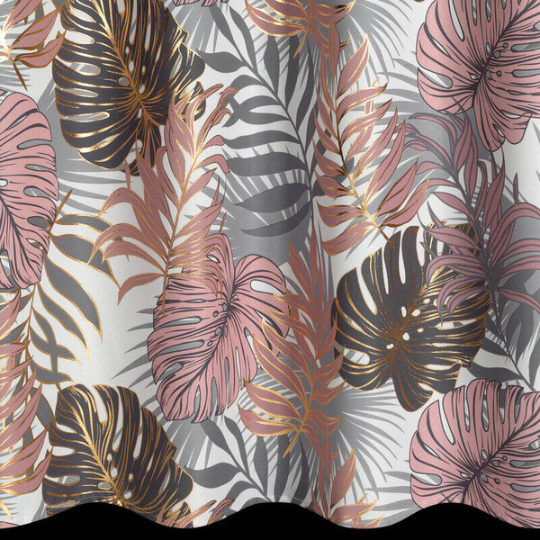 Zavjesa s printom lišća monstere 140x250