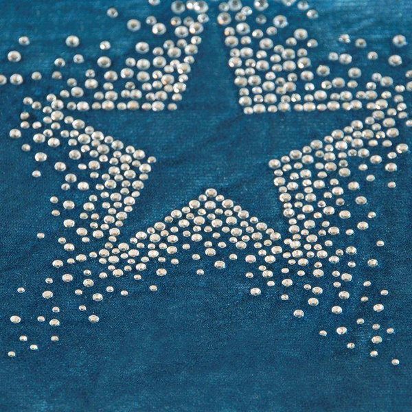 Božićni baršunasti stolnjak ukrašen sjajnim cirkonima 40x140 Ilona