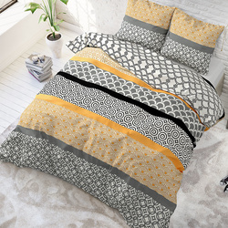 Pamučna posteljina 240x220 Sleeptime sivo narančasta