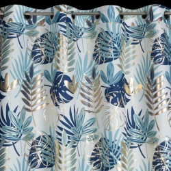 Zavjesa 140x250 s motivom egzotičnog lišća i sjajnim printom Malta