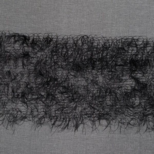 Zavjesa 140x250 od gaze ukrašena moher koncem Margaret 3