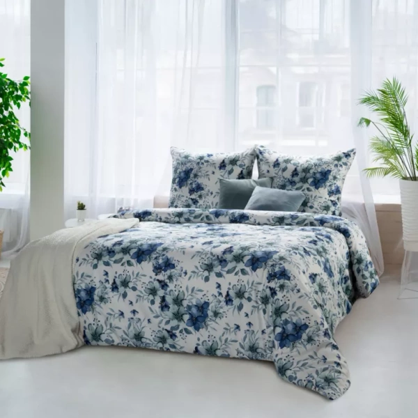 Posteljina 220x200 cm od pamučnog satena s cvjetnim uzorkom SPRING