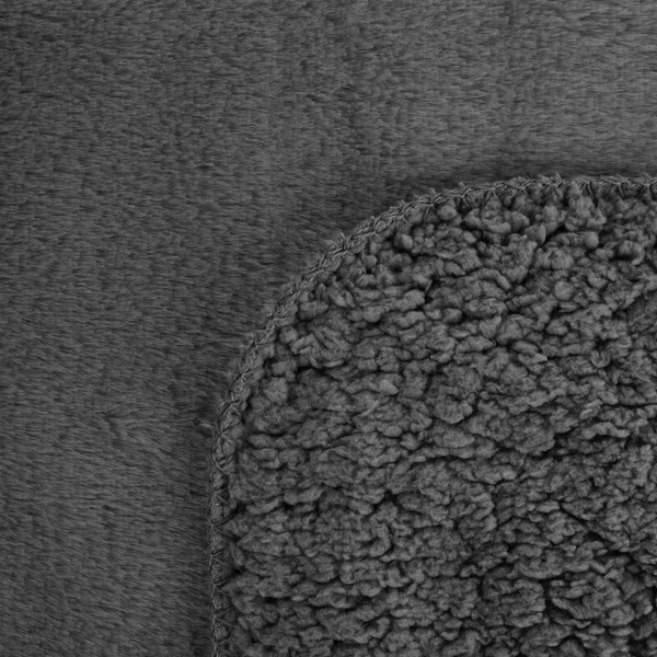 Zimska deka 170x210 cm, dvostrani prekrivač od ugodnog krzna i tkanine s uzorkom janjeće kože, NINA Premium