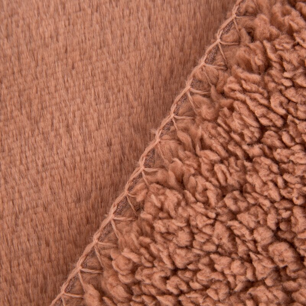 Zimska deka 170x210 cm, dvostrani prekrivač od ugodnog krzna i tkanine s uzorkom janjeće kože, NINA Premium