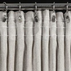 Bež zavjesa od šenil tkanine 140x270 cm traka - MEGI