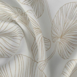 Zavjesa od blackout tkanine sa printom zlatnih listova lopoča 140x300 cm  Margold