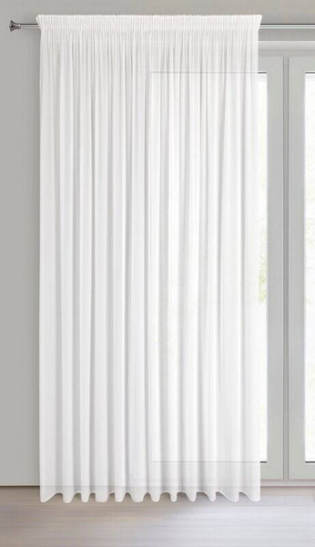 Zavjesa DEBRA na traci 300x270 cm bijela