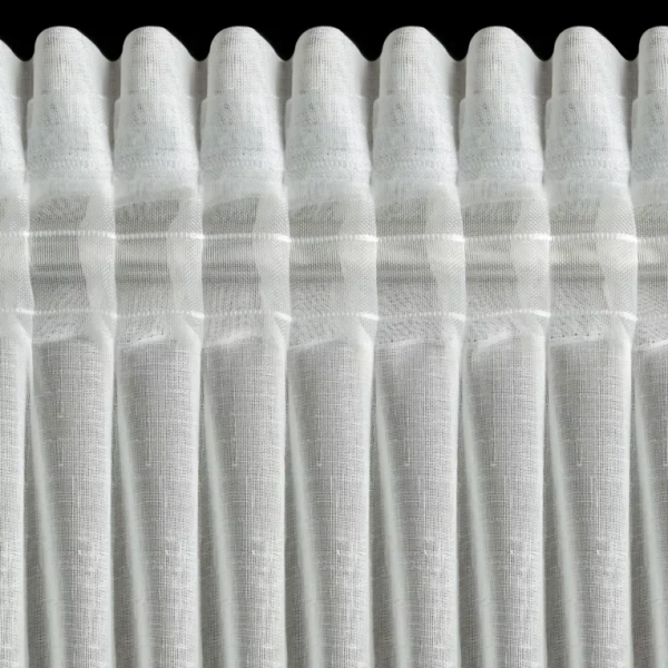 Krem zavjesa od mat gaze ukrašena vezom s dodatkom zlatnog konca, traka 140x270 cm - AURELIA