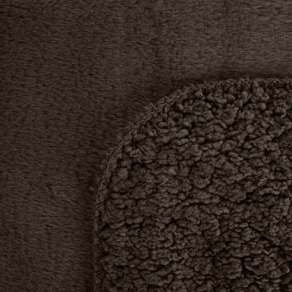 Zimska deka 220x240 cm, dvostrani prekrivač od ugodnog krzna i tkanine s uzorkom janjeće kože, NINA Premium