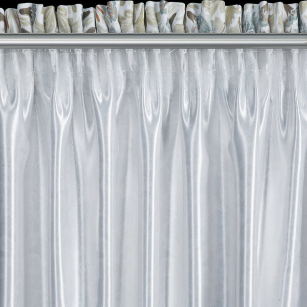 Zavjesa za zamračivanje, bijela i plava, ukrašena biljnim printom, 135x270 cm- ASHLEY