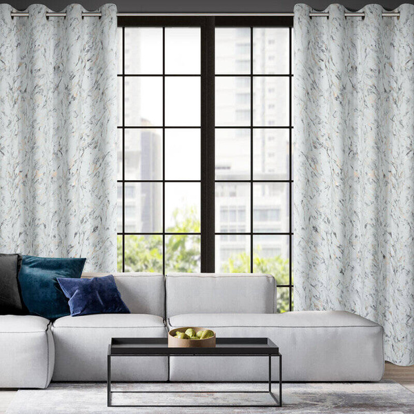 Gotova zavjesa za zamračivanje 140x250 ukrašena mramornim tiskom Sancy 