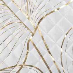 Limited Collection Baršunasti prekrivač za krevet 170x210 bijela zlatna elegantan, prošiven metodom vrućeg prešanja Blanca 4