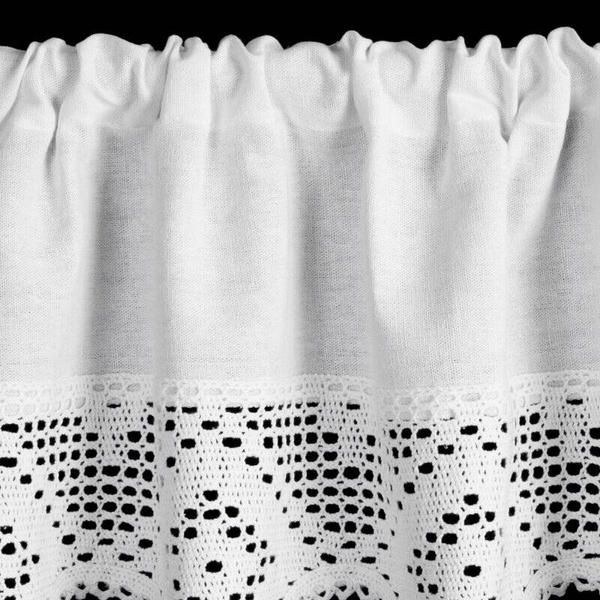 Zavjesa ISAAC na traci 150x30 cm bijela