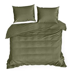 Premium prugasta posteljina za apartmane od pamučnog satena 220x200