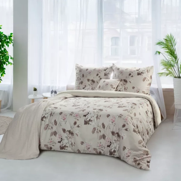 Posteljina 160x200 cm od pamučnog satena s cvjetnim uzorkom SPRING