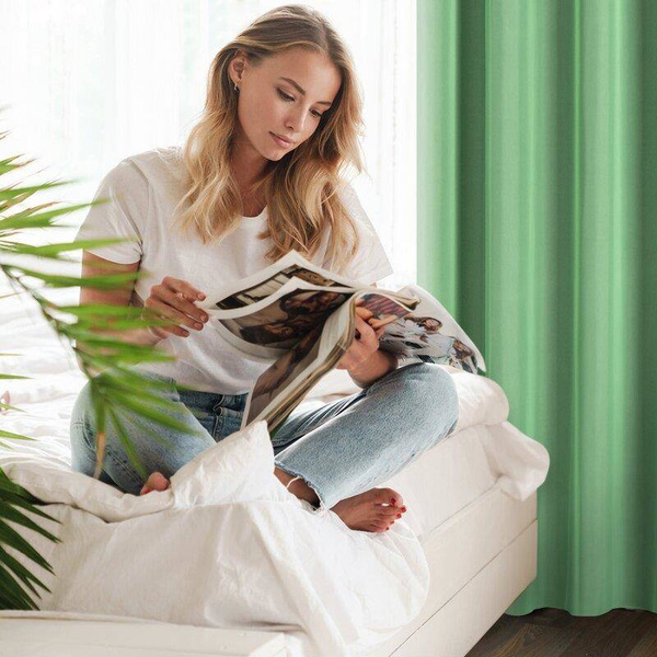 Gotova zavjesa mix 4 trakasta 140x250 cm zelene boje