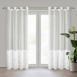 Zavjesa 140x250 od gaze ukrašena moher koncem MARGARET 2 