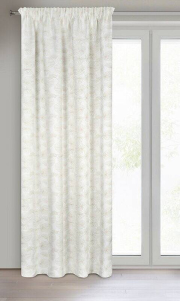 Zavjesa od blackout tkanine sa printom zlatnih listova lopoča 140x300 cm  Margold