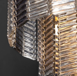 Lampa DALIA s pravokutnim staklenim privjescimana 42x50 zlata