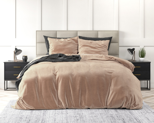 Baršunasta posteljina 200x220 mikroperkal Velvet Uni