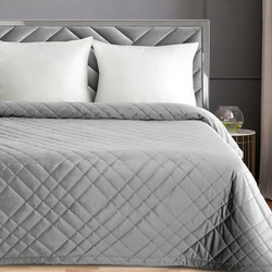 Baršunasti prekrivač za krevet 240x220 cm s geometrijskim šavovima RIA 6