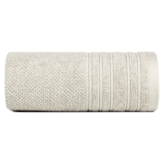 Ručnik s rubom od velura i sjajnim koncem 50x90 bez siva boja gramaže 500 g/m2 Glory 3