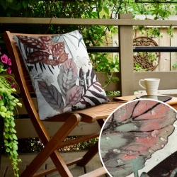 VRTNA jastučnica za terasu i balkon 45x45 izrađena od vodootporne tkanine ukrašena biljnim motivom Garden