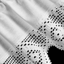 Zavjesa ISAAC na traci 150x30 cm bijela