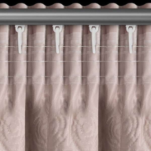 Baršunasta zavjesa ukrašena 3D aplikacijom ruže 140x270 cm- ROSES 13 Eva Minge