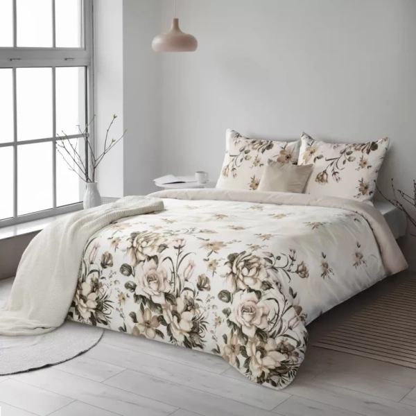 Posteljina 220x200 cm od pamučnog satena s cvjetnim uzorkom SPRING