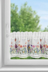 Zavjesa BELLA na traci 150x30 cm bijela