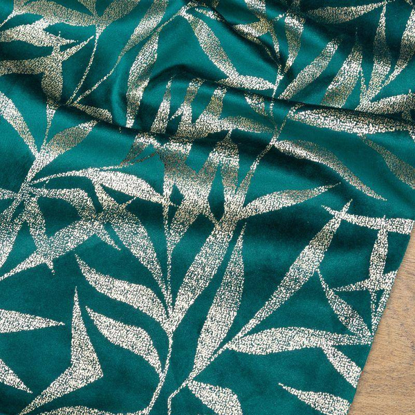 Baršunasti nadstolnjak s nježnim svijetlozlatnim grančicama 35 x 140 Blink 15 