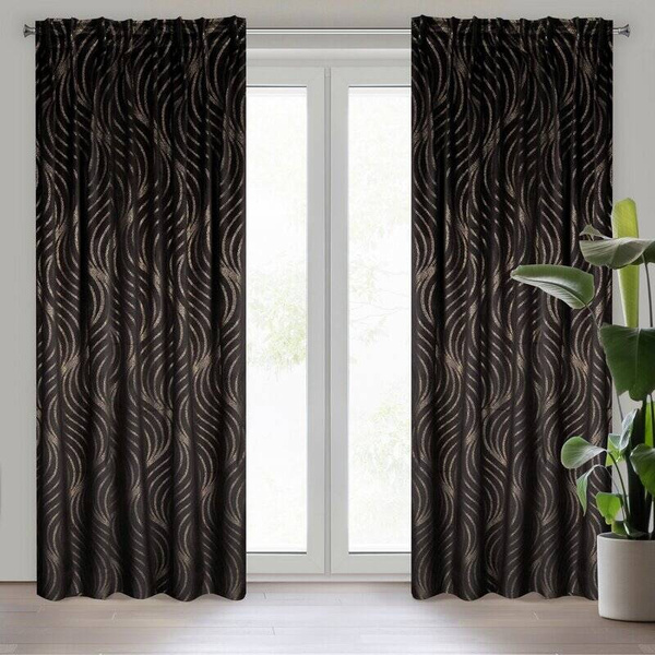 Limited Collection Zavjesa 140x270 od mekanog baršuna s geometrijskim motivom Victoria