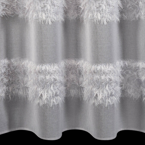 Zavjesa 140x250 od gaze ukrašena moher koncem Margaret 3