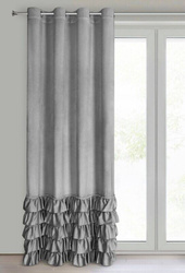 Gotova baršunasta zavjesa s volanima i ukrasnim kamenčićima Carli 140 x 250 cm