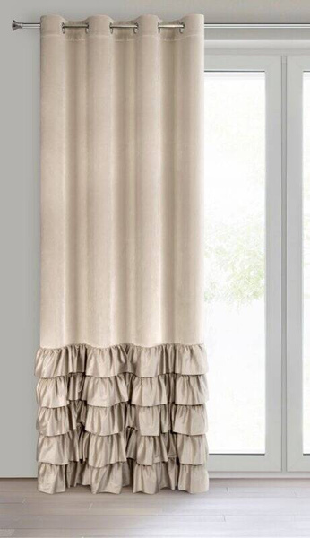 Baršunasta zavjesa ukrašena volanima,140x250 Dani