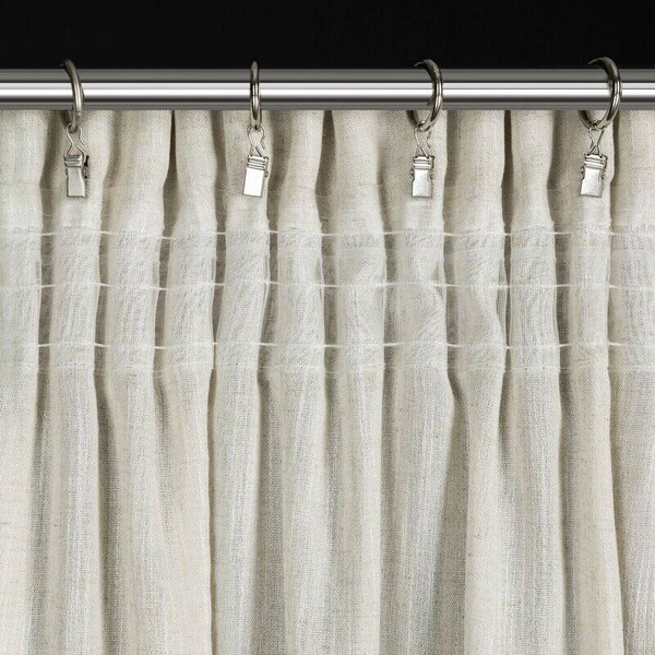Zavjesa od tkanine s lanom  u eko stilu 140x300 trakasta Judita