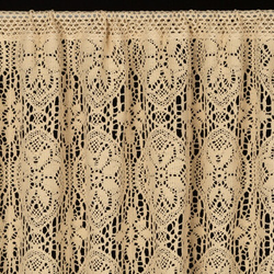 Kuhinjska zavjesa u boho stilu ukrašena suptilnim resama 150x60 cm MOLY tunel