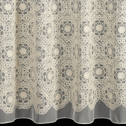 Zavjesa od peruanske tkanine ukrašena aplikacijom 140x250 cm - LIZA