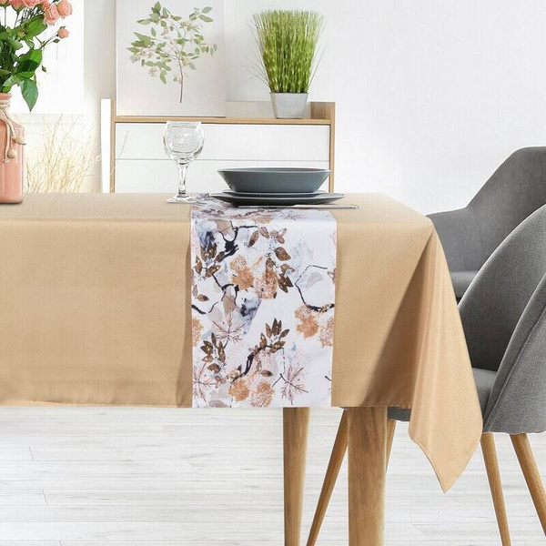 Set stolnjak 140x260 i nadstolnjak 33x260 ukrašen biljnim uzorkom ANITA 5