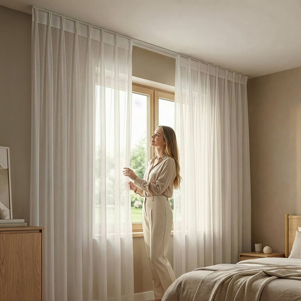 Baršunasta zavjesa ukrašena 3D aplikacijom ruže 140x270 cm- ROSES 13 Eva Minge