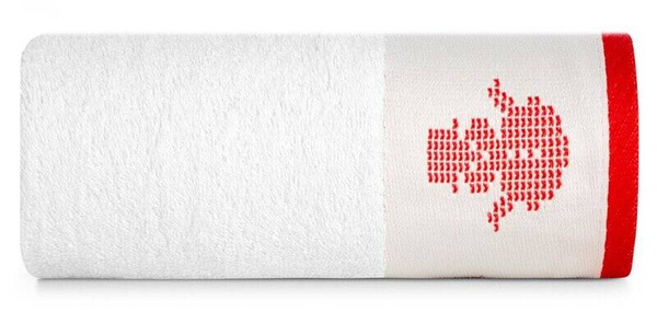 Božićni ručnik za kupanje 50x90 cm pamuk s žakard rubom u skandinavskom stilu 480 g/m2 NOEL